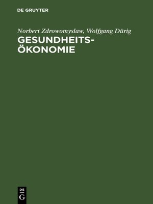 cover image of Gesundheitsökonomie